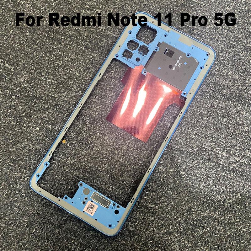 6.67" Per Xiaomi Redmi Note 11 PRO 5G Telaio Centrale Ghiera Anteriore Scocca Posteriore Piastra Intermedia Sostituzione 21091116I, 2201116SG