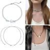 Simple Star Pendant Necklace Glass Beaded Clavicle Chain Choker Necklace Statement Jewelry Fashion Neck Chain Gifts
