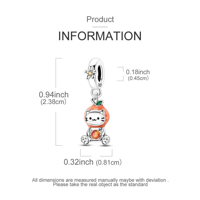 Cute Pet Orange Cat Beads Copper Original Beads Fit Originalcharms Bracelet Jewelry Diy Gifts For Women