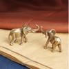 Creative Bronze Sculpture Mini Elephant Statue Tea Pet Dining Table Decoration Animal Crafts Home Decoration Living Room