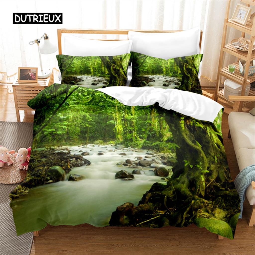 Dense Forest Bedding Set Duvet Cover Set 3d Bedding Digital Printing Bed Linen Queen Size Bedding Set Fashion Design