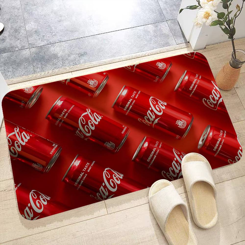 Soft Drink Brand C-Coca C-Cola Hallway Carpet Washable Non-Slip Living Room Sofa Chairs Area Mat Kitchen Doormat Area Rug
