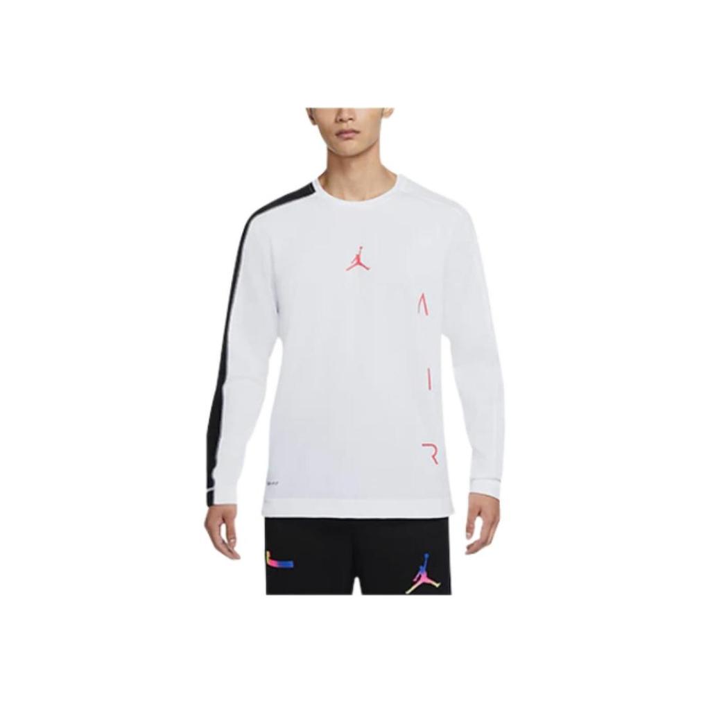 Jordan Casual Sports Crew Neck Long Sleeve T-Shirt Men Tops White DB4367-100