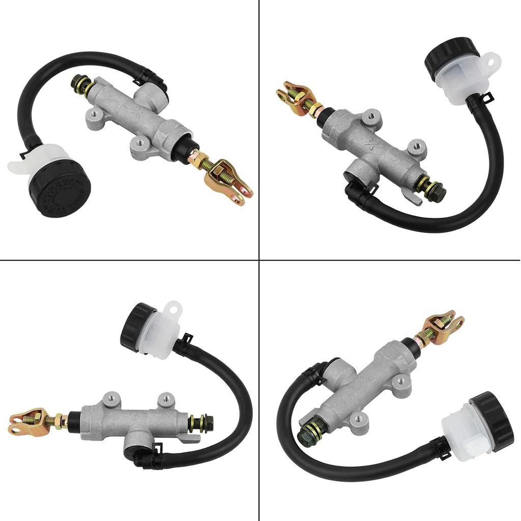 AHL Motorcycle Rear Brake Master Cylinder Pump Kit for Honda Yamaha Suzuki Kawasaki Arctic Cat