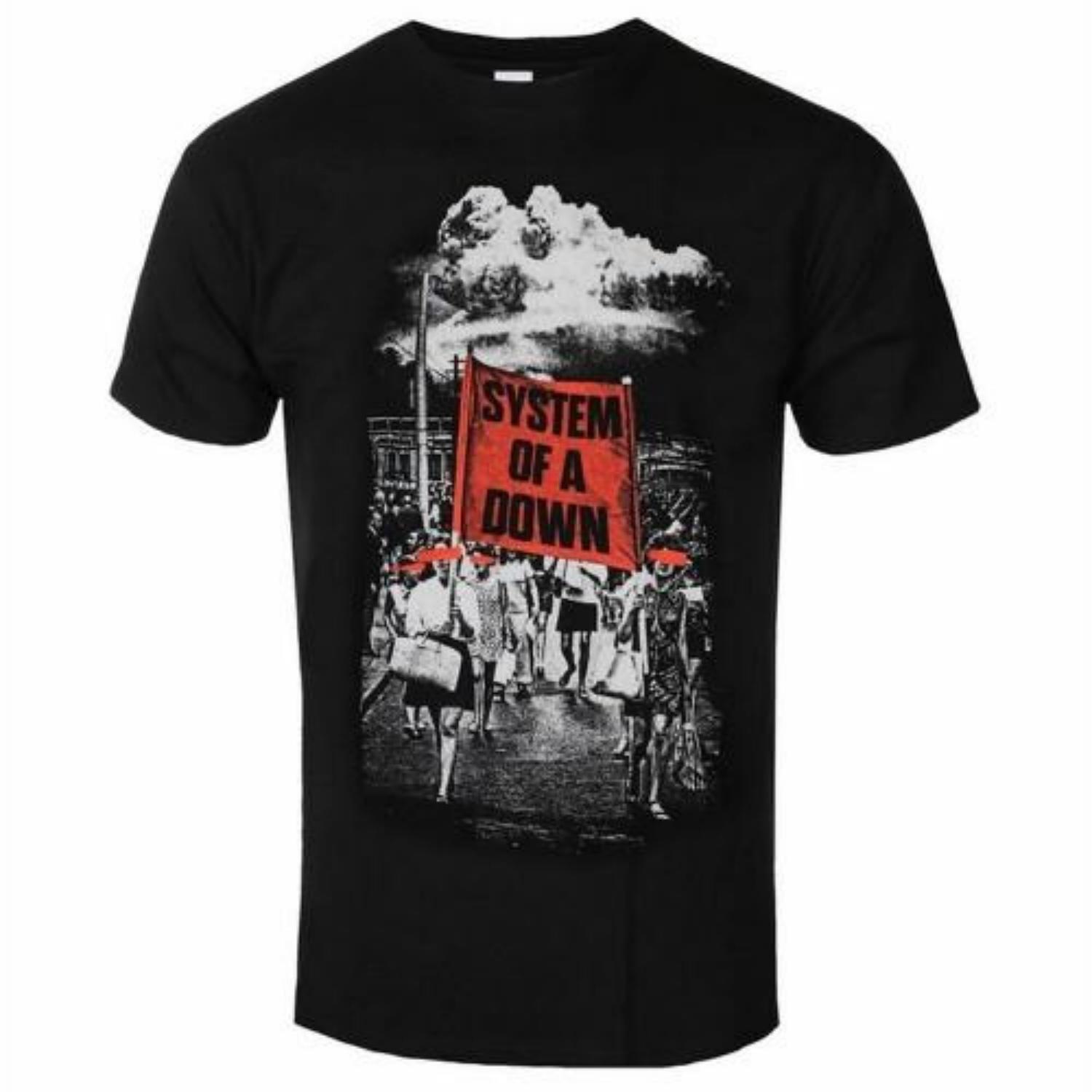 System Of A Down Unisex Adult Banner Marches T-Shirt S чёрный