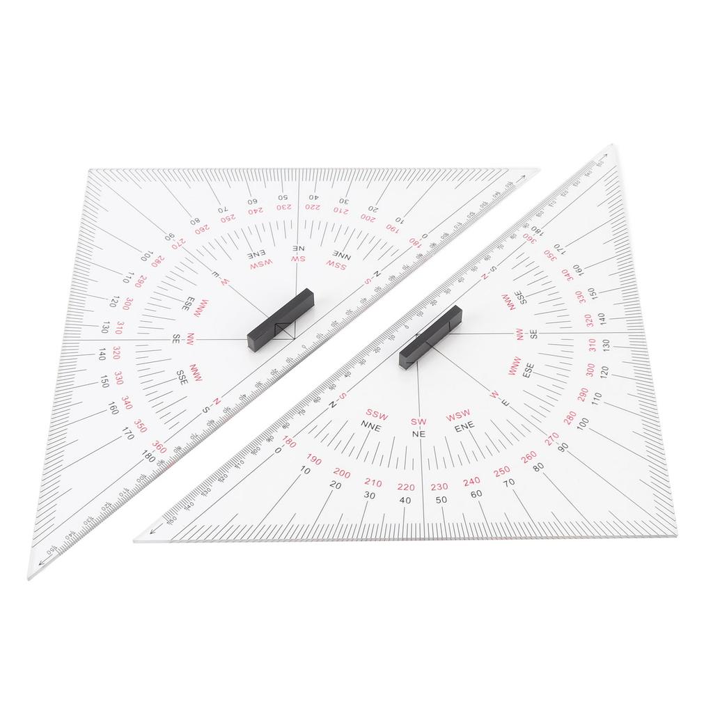 Zeichnungsdreieck mit Skala Präzise Skala Transparent 300mm Acryl Einfach zu bedienen für die nautische Navigation