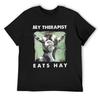 Goat My Therapist Eats Hay T-Shirt Vintage T Shirts Croswit Shirt Man Anime T Shirts Plain Mens Workout Shirts