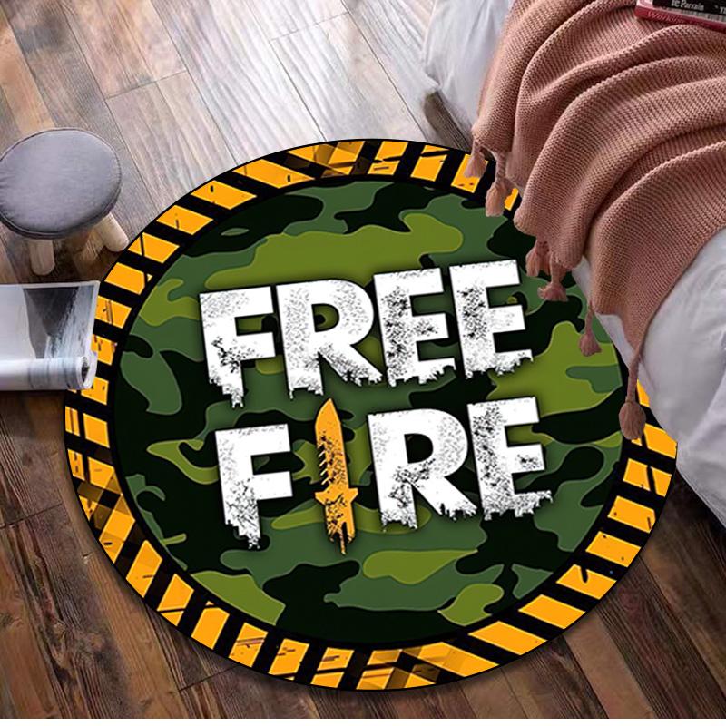 Free Fire Circular Rug - Office Decorative Carpet For Living Room Bedroom Door Mat Floor Rug Computer Chair Area Rug