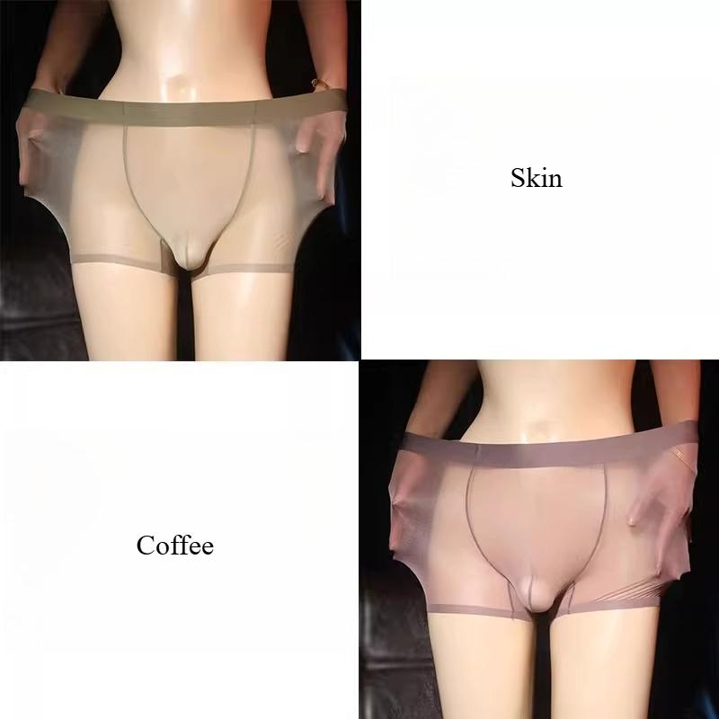 1/2Pcs Sexy Men'S Ultra-Thin Modal Panties Fully Exposed See-Through Transparent Boxers Comfortable Breathable Men'S Shorts
