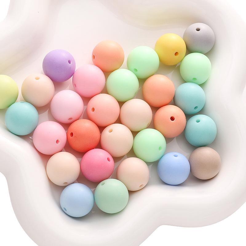 Handmade Beads 6-16mm Acrylic Mixed Colors Mixed Batch Frosted Round Beads Handmade Diy Hand Stringing Beads Jewelry Accessories Material Package