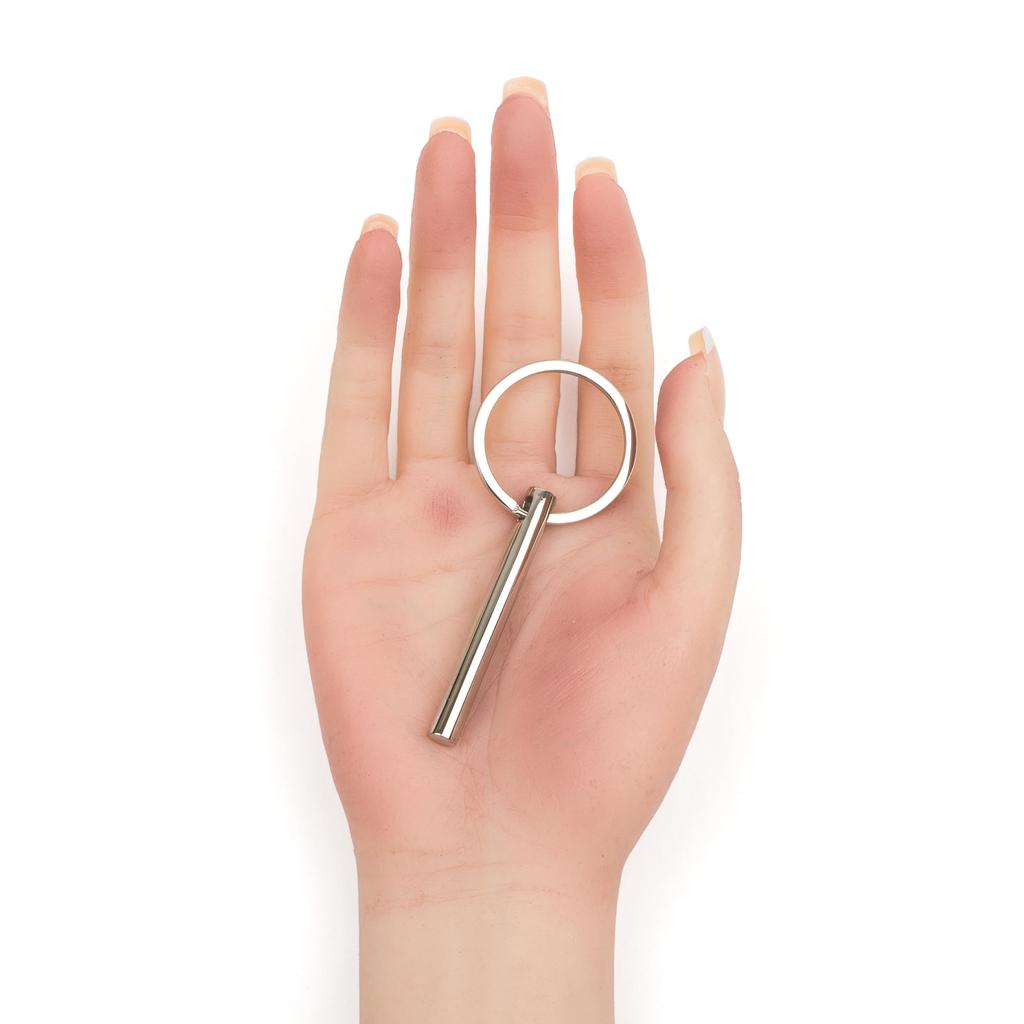 Alavel Keychain, Car, Motorcycle, Bicycle, Ring, Key Ring, Men's, Women's, Small, Smart, Simple Design, Metallic Silver, Key Case, Round, Cylindrical