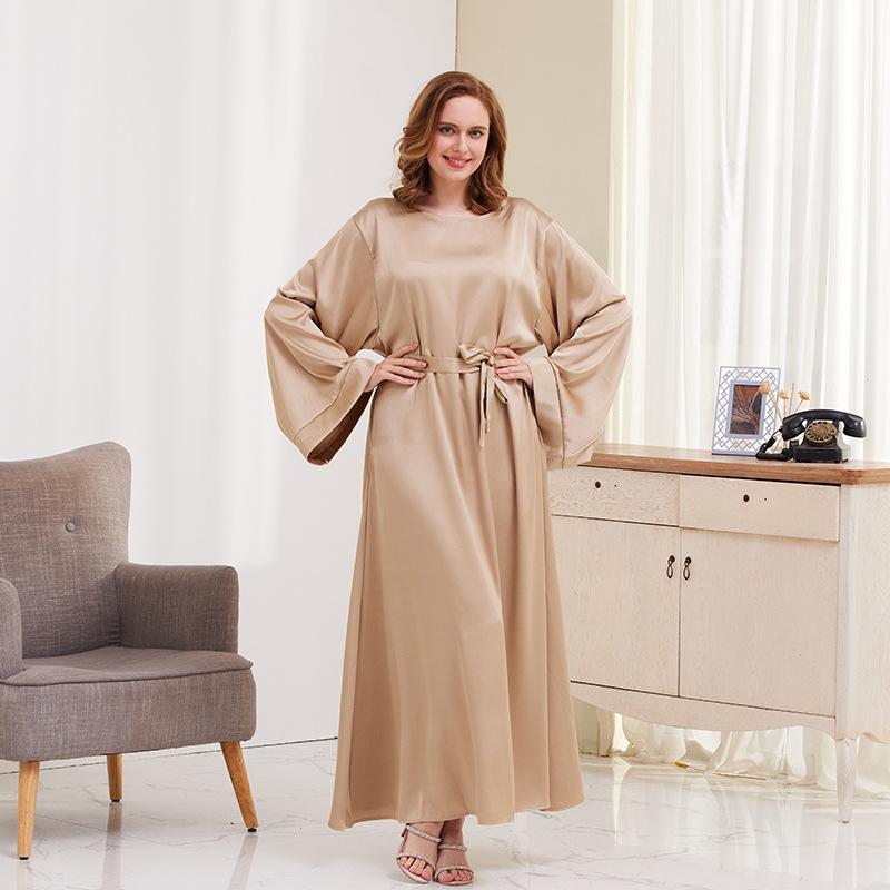 TikTok Casual Muslim Women's Robe Dress