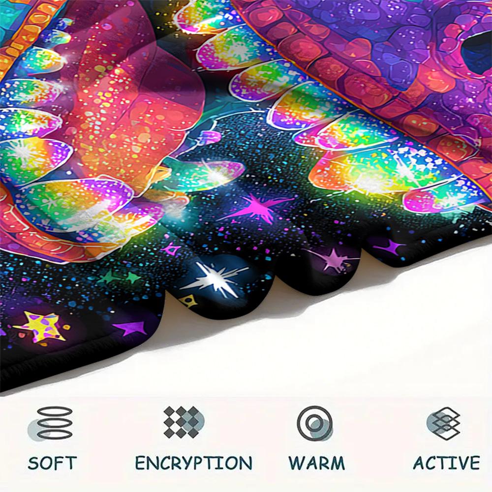 Dinosaur Print Flannel Blanket, High Quality Comfortable for All Seasons, Home Decor, Warmth and Comfort, Perfect for Christmas Gifts