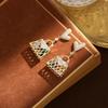 Zircon handbag pendant earrings niche design stud earrings high-end fashion personalized earrings