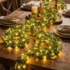 Human-shaped Green Vine String Lights With LED Lights, Battery-powered, Suitable For Walls, Desktops, Parties, Weddings, Festivals, And Decorations
