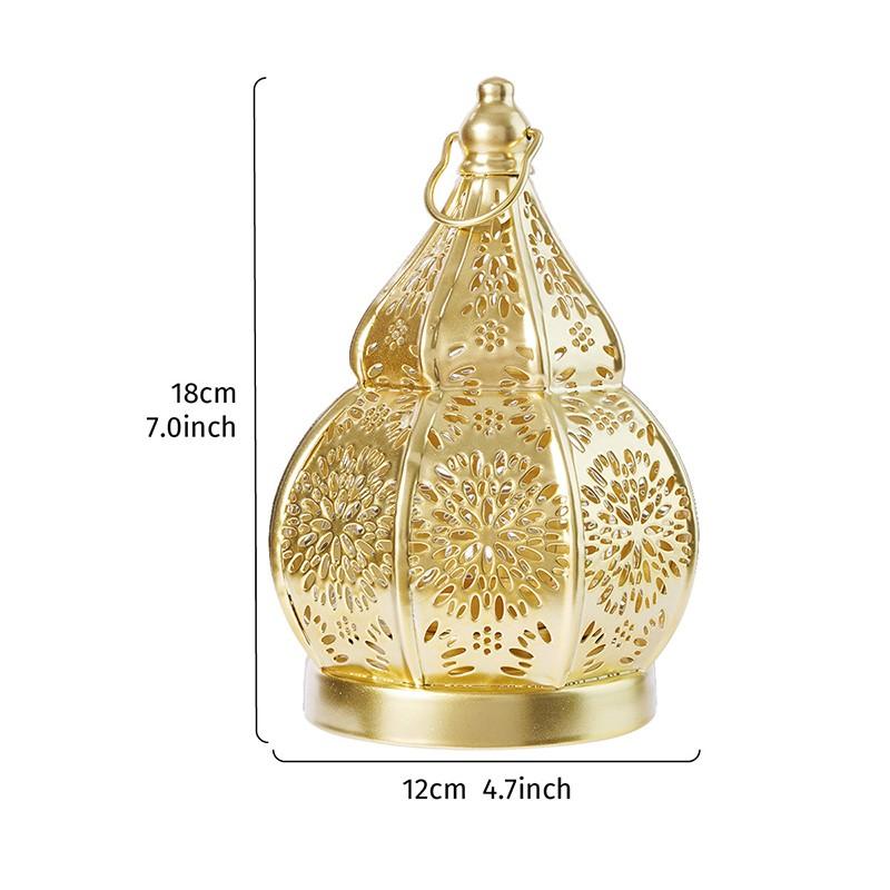 Hollow Gourd Shaped Candlestick European style Ironwork Decorative Candlestick Festival Candle Lantern Christmas Table Ornament