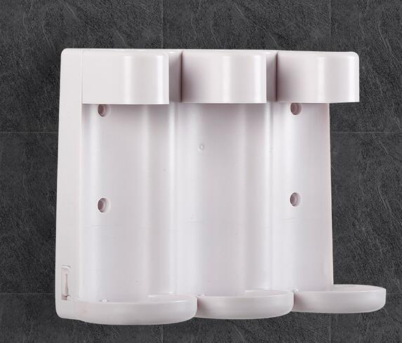 Wall Hanging Plastic Hotel Shower Mount Holder Triple Shower Gel Bottle Shower Bottle  Shampoo Bottle Holder