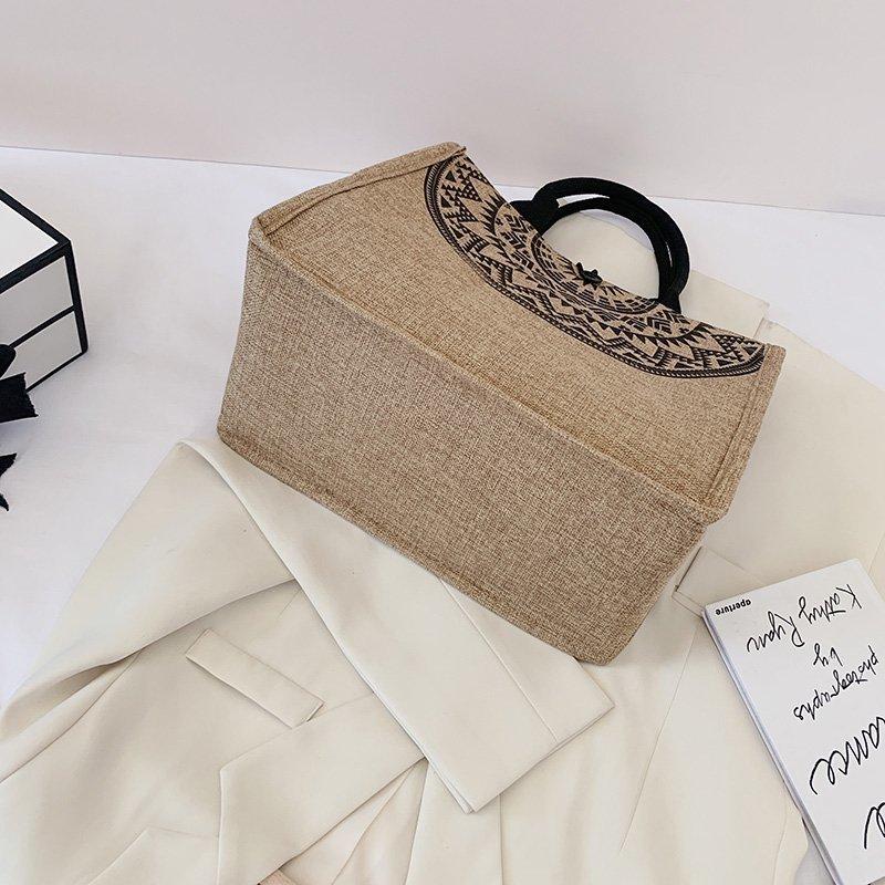 Canvas Handbags For Women Fashion Tote Beach Bags Reusable Shopping Bags Casual Large Capacity Designer Shoulder Pouch Bags