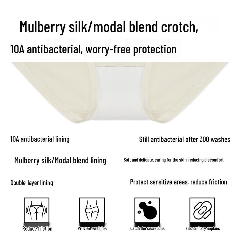 Etam Women's Seamless Combed Cotton Mid-Rise Briefs (3-Pack)