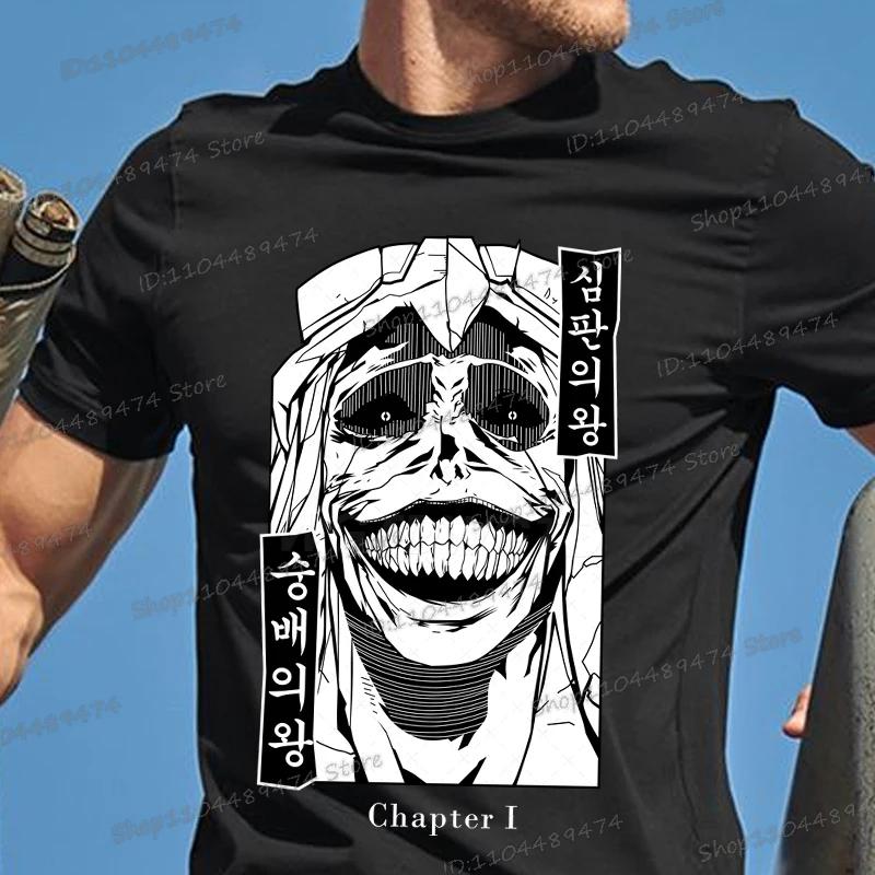 Anime T-Shirt Comic Solo Leveling Fashion Men's Clothing Short Sleeve Harajuku Sung Jin-Woo Tops Solo Leveling Unisex Streetwear