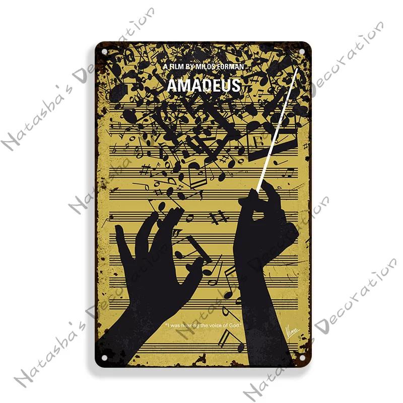 Movie Amadeus Vintage Poster Decorative Metal Sign Decorative Plate Bar Club Cafe Metal Plaque Cafe Wall Decor Industrial Decor
