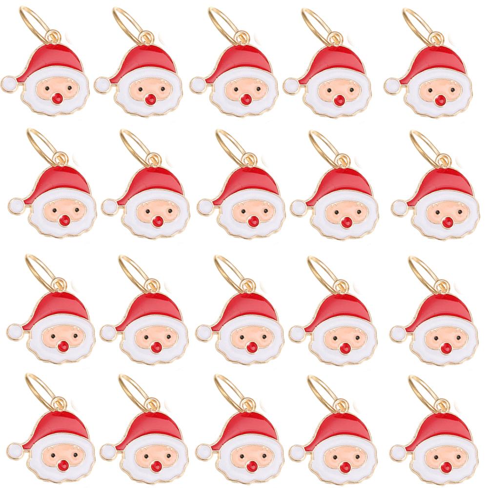 

Стильный рождественский набор из 10 колец для волос в виде Санты, елки и лося с дредами. Уникальные манжеты для волос. Рождественские украшения. A