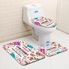 Christmas Bathroom Floor Mat Toilet Three-Piece Set