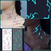 Blood Vessels Face Temporary Tattoos Body Art Fake Tattoos 4 Sheet Temporary Tattoo For Women Blue Purple Lightning Glow In The Dark
