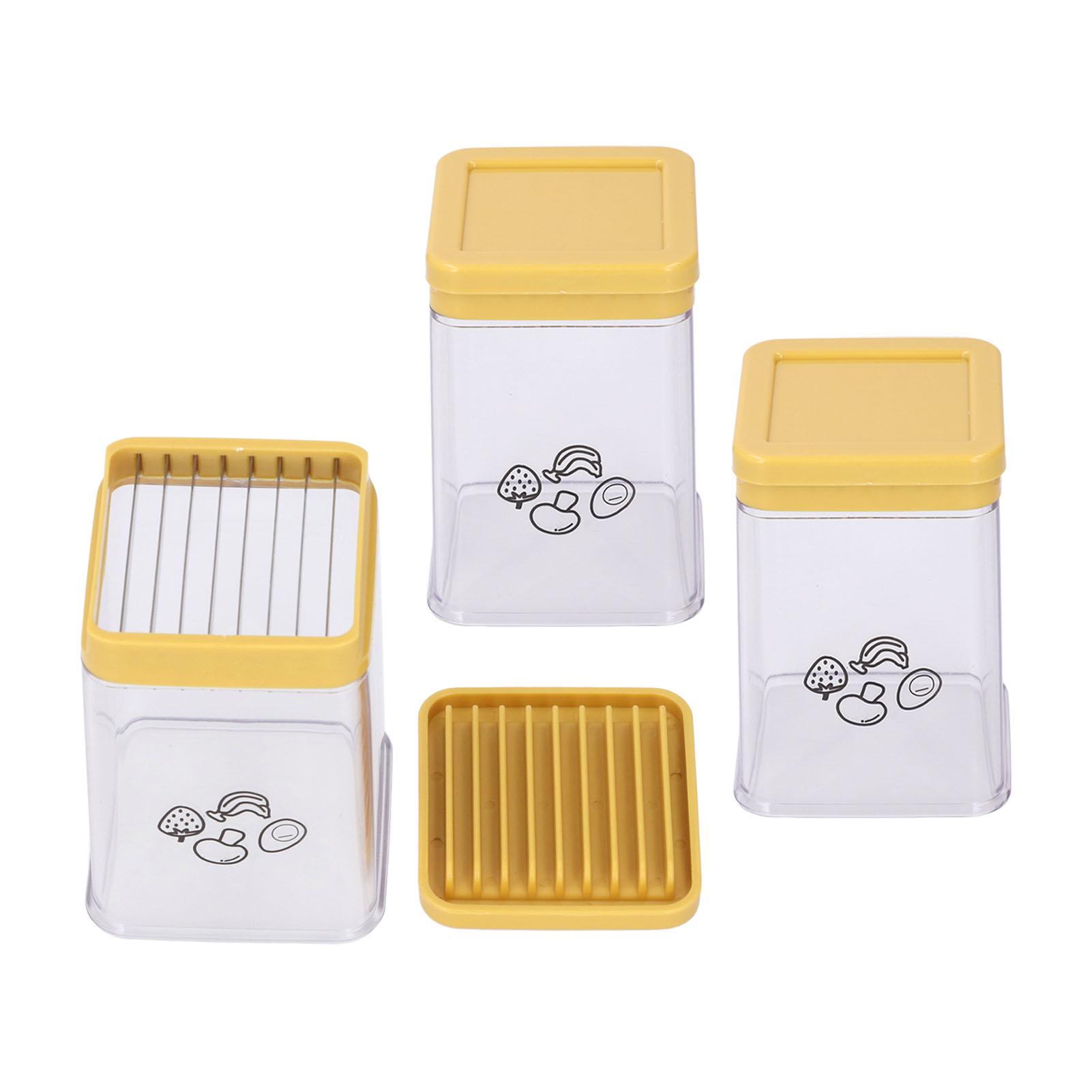 

3 шт., резак для фруктов, быстрая нарезка ломтиками, быстрое приготовление салата, кухонный инструмент из нержавеющей стали зеленого цвета жёлтый