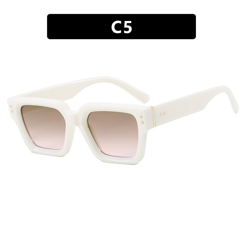 Occhiali da sole da donna, montatura quadrata grande, personalità alla moda, protezione solare, fotografia di strada, occhiali da uomo per la guida.