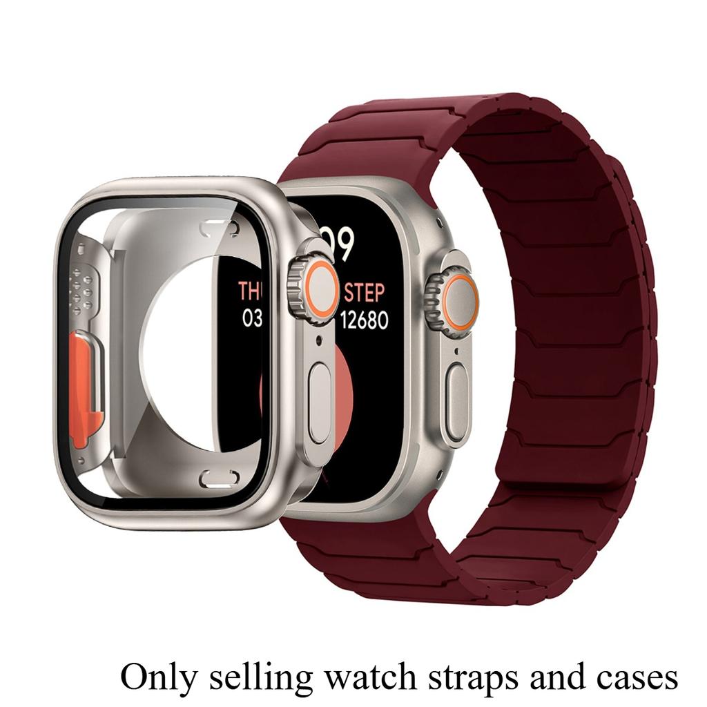 Case+Band For Apple Watch 41 40 44 45 42 46mm Magnetic Strap Screen Protector For Iwatch Series 11 10 987 SE 654 Change To Ultra