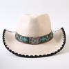 Popular European and American Classic Retro Western Cowboy Hats, Men's and Women's Fashion High-end Peach Heart Top Hats