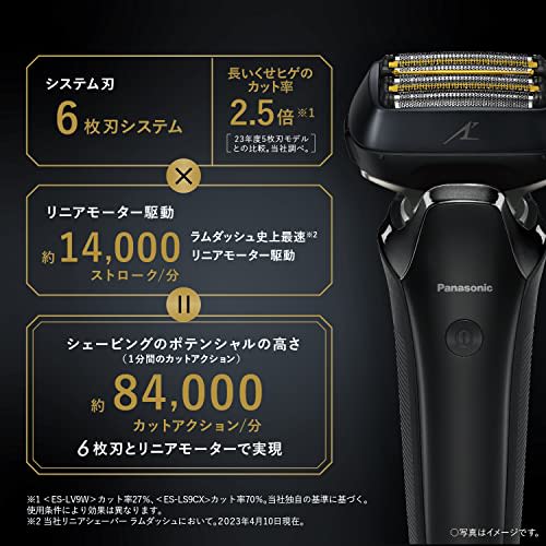 Panasonic Ram Dash PRO Men's Shaver 6 Blades Bath Shaving Craft Black ES-LS5C-K