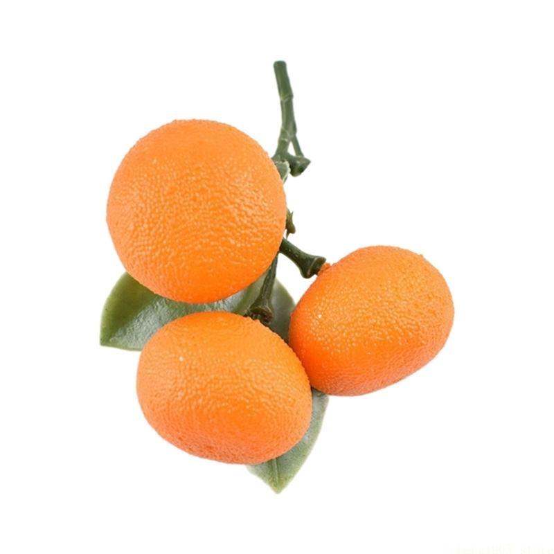 QX2E Artificial Tangerine Fruit Simulation Foams Tangerine Realistic Tangerine Fruit