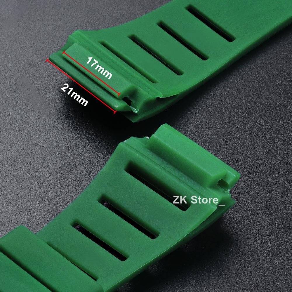 TPU Rubber Watch Straps 17mmx21mm for Richard Mille Watch Bracelet Belt Waterproof Breathable Sport Wristband for Men Watchbands