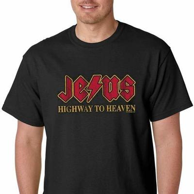 Jesus Highway Heaven Funny Religious Got Christ Christian Rocks Unisex T-shirts