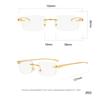 Small Rimless Sunglasses Man Woman Fashion Transparent Sun Glasses Stylish Frameless Driving Travelling Shades