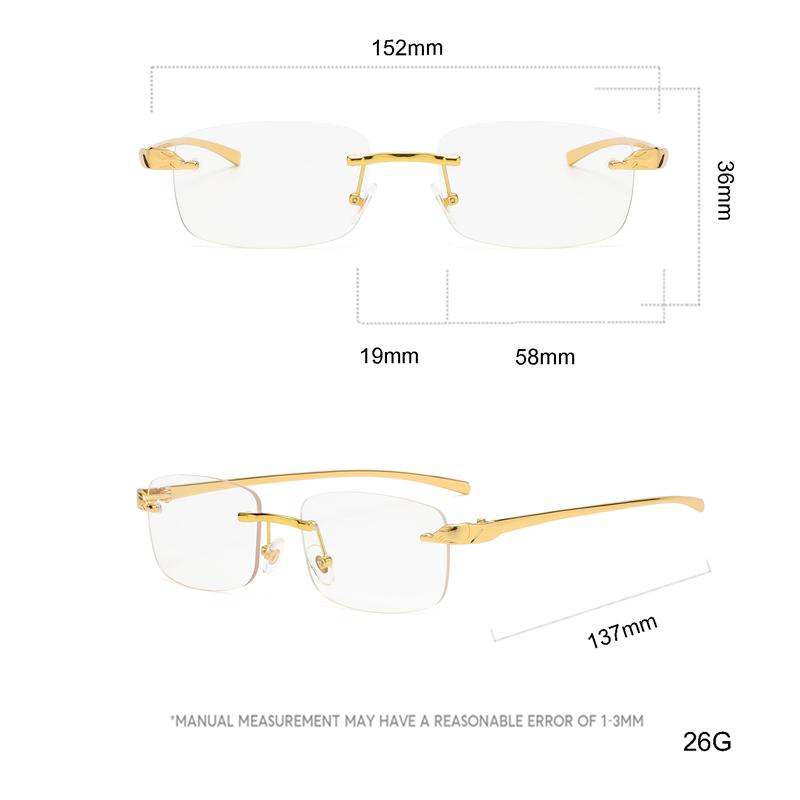 Small Rimless Sunglasses Man Woman Fashion Transparent Sun Glasses Stylish Frameless Driving Travelling Shades