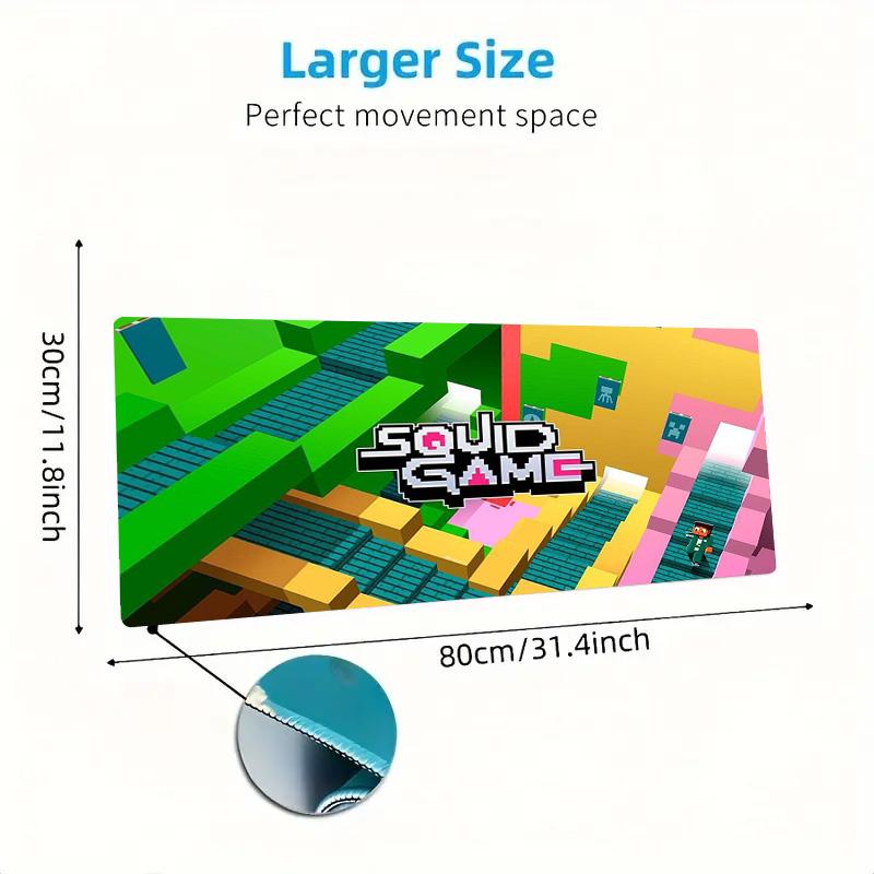 Squid Game Poster Color Mouse Pad Large Gaming Table Cushion Non-slip Laptop Tablet Big Mousepad XXL Mat Mini PC Playmat With Lock Edge