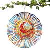 3D Elegant Metal Wind Spinner Dynamic Sculpture for Indoor Outdoor Courtyard Garden Art Thanksgiving Decoration No Electricity Required Outdoor