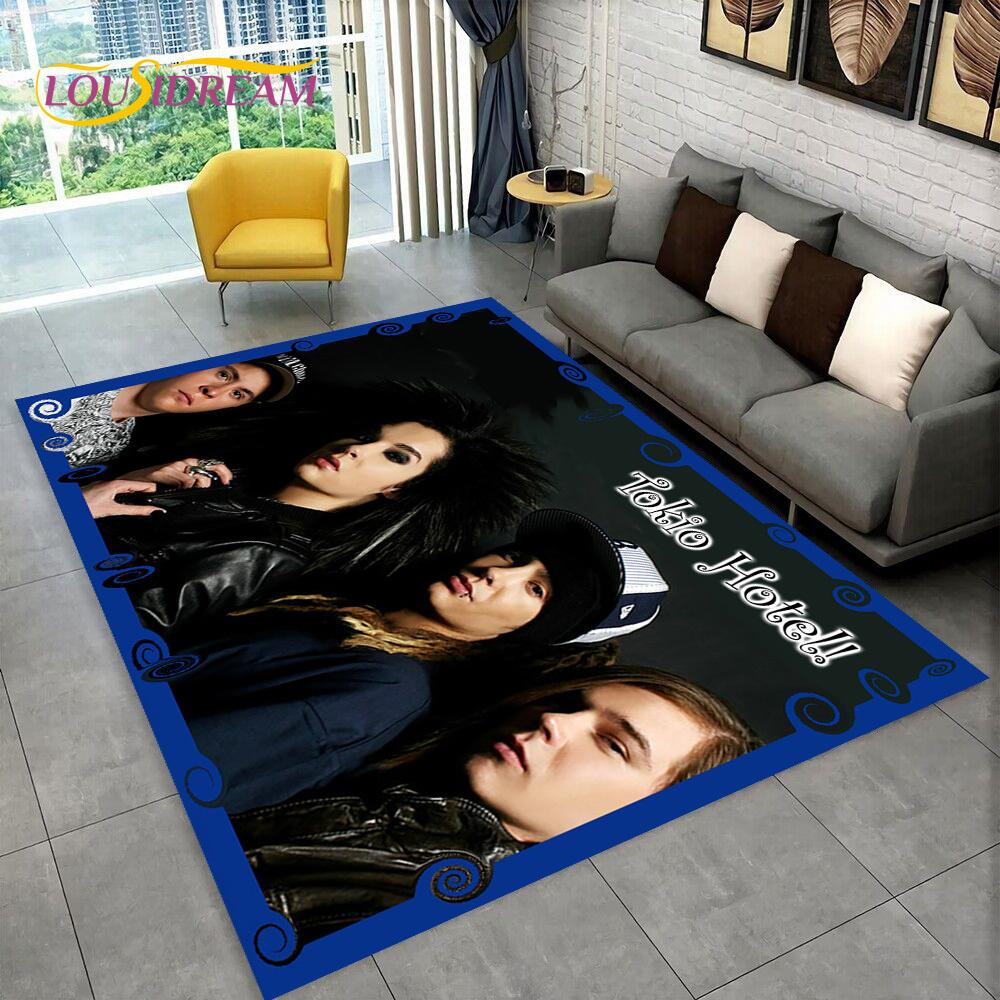 Tokio Hotel Rock Band Bill Kaulitz Carpet Rug for Home Living Room Bedroom Sofa Doormat  Decor,kids Area Rug Non-slip Floor Mat