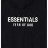 Fear of God Essentials Classic Hoodie Vintage Black Men Tops 192AS252061F