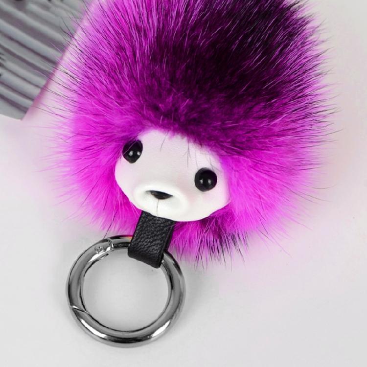 Elegant Animal Inspired Key Holder Lightweight Mink Hair Decors Hedgehog Car Decoration Charm For Everyday Use
