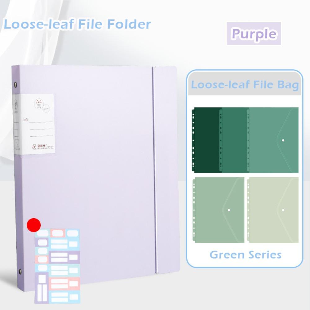 Multi-functional Loose-leaf Design File Folder Set PP Waterproof Document Organizer Test Paper Storage Clip Students