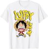 Anime Luffy Chibi with Bubble Letters T-Shirt