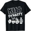 KISS Dynasty Tričko - Pánské Černé Kulatý Výstřih Klasický Střih Krátký Rukáv Tričko - Velikost S
