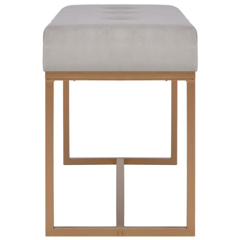 Benches Bench 80 Cm Grey Velvet