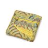 Women Exquisite Silk Jewelry Organizer New Chinese Style Embroidery Jewelry Storage Bag Wave Flower Zipper Bag