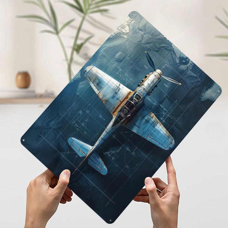 

Blueprint of Flight Tinplate Poster Customized Wall Art Vintage Retro Metal Signs for Man Cave Decoration Living Room Decor Men 7.9x11.8In(20x30cm)