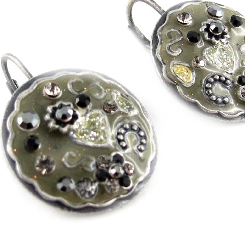 Les Trésors De Lily [E2399] - Dormeuses Créateur 'Tokyo' Gris